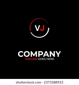 VJ creative modern letters logo design template