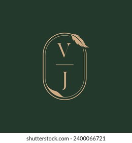 VJ feather concept wedding monogram logo design ideas as inspiration