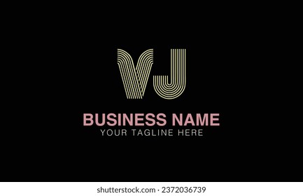 VJ initial logo | initial based abstract modern minimal creative logo, vector template image. luxury logotype , real estate homie . typography . initials 