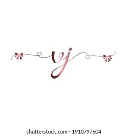 VJ Initial logo handwriting modern luxury fashion
