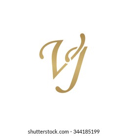Vj Initial Monogram Logo Stock Vector Royalty Free