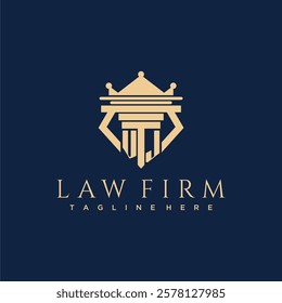 VJ initial monogram logo for lawfirm vector design