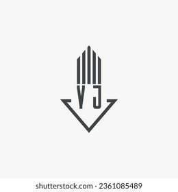 VJ initials Real Estate Logo stock illustration. Logo vector