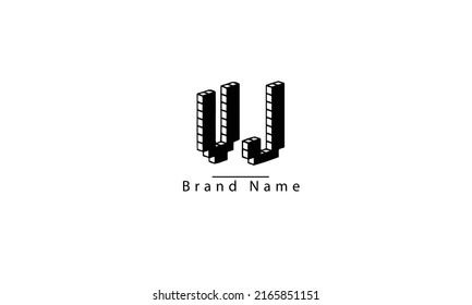 VJ JV V J abstract vector logo monogram template