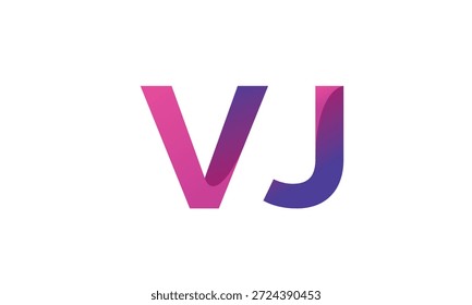VJ Letter Gradient Monogram Logo for Modern Business Branding