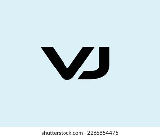 VJ logo design vector template