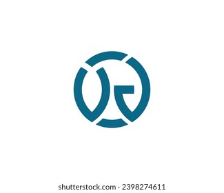 VJ logo design vector template