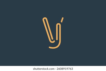 VJ Minimalistic Line Art Logo Design with Abstract Lettering. Abstract minimalistic logo design featuring a sleek line art style.