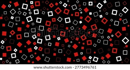 VJ Particle Rhombus Pop Rectangle Red White Black Background 3d render loop