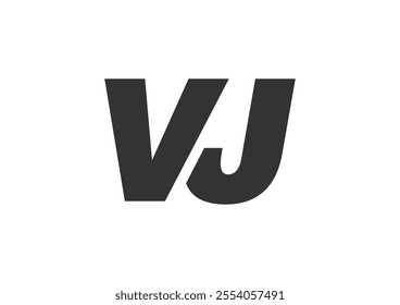 VJ Techno Editable Font Logo For Corporate Branding. Bold, Futuristic Design With Unique Typographic Ideas. Minimal Custom Type And Dynamic Letter Variations For Promotion, Printing, And Book Titles