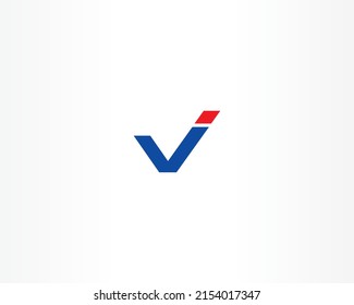 VJ or V letter icon shape