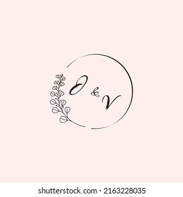 VJ wedding logo letters in high quality professional design that will print well across any print media