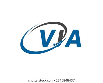 VJA letter creative modern elegant swoosh logo design