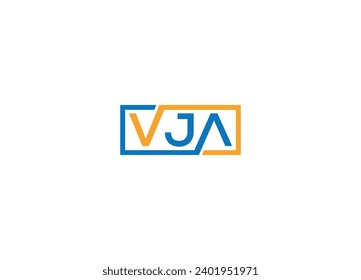 VJA letter creative modern logo design vector icon template