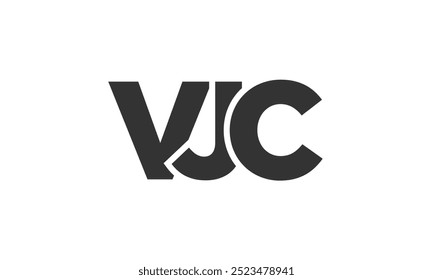 VJC logo design template with strong and modern bold text. Initial based vector logotype featuring simple and minimal typography. Trendy company identity ideal for businesses brand presence.