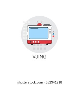 Vjing Video Modern Art Technology Icon Vector Illustration