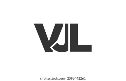 VJL logo design template with strong and modern bold text. Initial based vector logotype featuring simple and minimal typography. Trendy company identity ideal for businesses brand presence.
