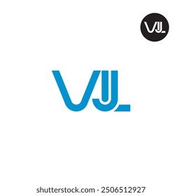 Diseño de monograma de letra de logotipo VJL