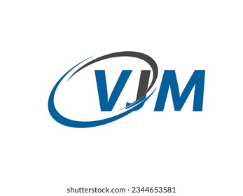 VJM letter creative modern elegant swoosh logo design