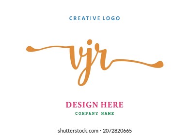 VJR lettering logo is simple, easy to understand and authoritative