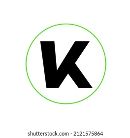 VK brand name initial letters monogram. VK vector icon.