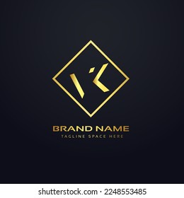 VK Golden Color Letters logo 