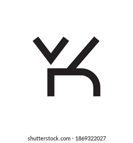 vk initial letter vector logo