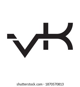 vk initial letter vector logo