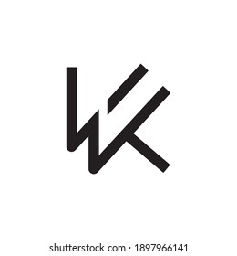 vk initial letter vector logo