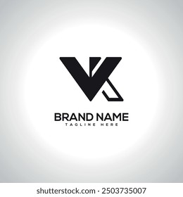 VK KV Abstract Monogram Letter Logo Design. Initial Vector Symbol.