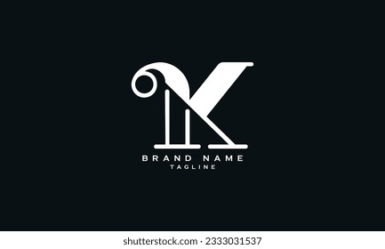 VK, KV, K, Abstract initial monogram letter alphabet logo design