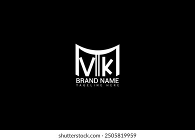 VK Letter Logo Design. Initial letters VK logo icon. Abstract letter VK V K minimal logo design template. V K letter design vector with black colors. vk logo