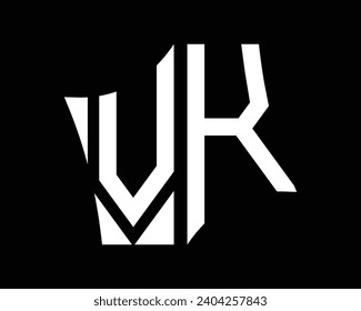 VK letter logo design vector art.