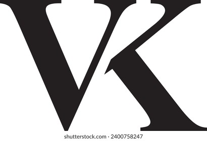 VK letter modern logo design