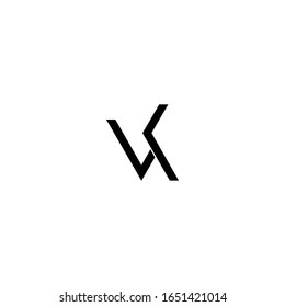 vk letter vector logo initial