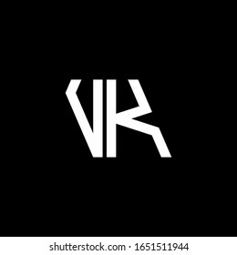 VK logo abstract monogram isolated on black background