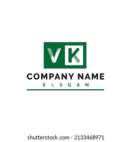 VK Logo Design. VK Letter Logo Vector Illustration - Vector