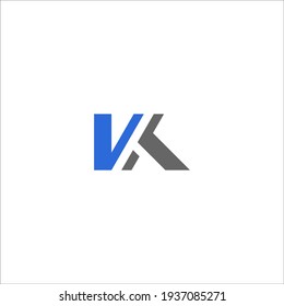 VK logo design vector sign 