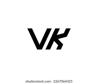 VK logo design vector template