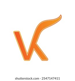 vk logo design vector template