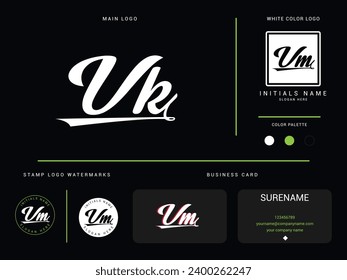 VK, Vk Logo Letter Vector Template For Business Or Finance