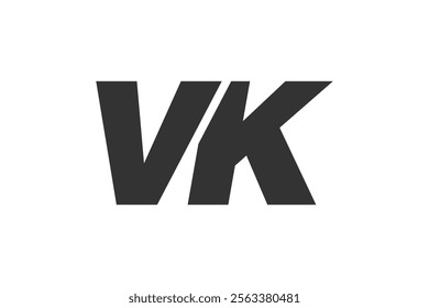 VK Techno Editable Font Logo For Corporate Branding. Bold, Futuristic Design With Unique Typographic Ideas. Minimal Custom Type And Dynamic Letter Variations For Promotion, Printing, And Book Titles