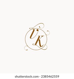 VK uniquely wedding logo symbol of your marriage and you can use it on your wedding stationary