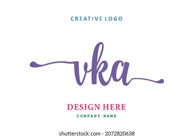 VKA lettering logo is simple, easy to understand and authoritative