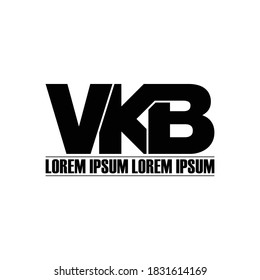 VKB letter monogram logo design vector