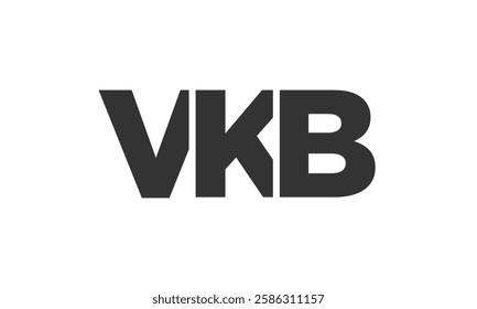 VKB logo design template with strong and modern bold text. Initial based vector logotype featuring simple and minimal typography. Trendy company identity ideal for businesses brand presence.