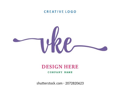 VKE lettering logo is simple, easy to understand and authoritative