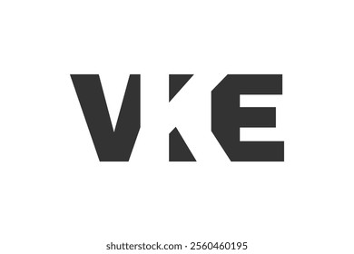 VKE logo design. Initial letter V K E bold font style for tech startups, consulting, corporate branding. Creative company name, headlines typography identity, trendy logotype. Vector illustration.