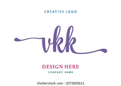 VKK lettering logo is simple, easy to understand and authoritative