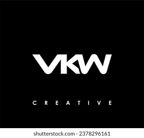 Letra VKW Ilustración vectorial de plantilla de diseño de logotipo inicial